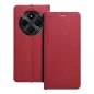 XIAOMI Redmi 14C Wallet Cases LUNA Book Carbon Carbon Fibre, Elegant  Red