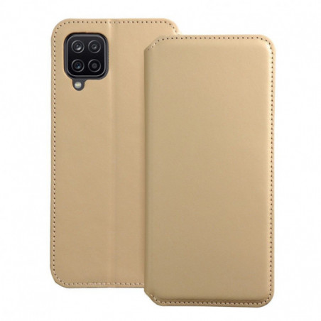 Samsung Galaxy A12 Wallet Cases Dual Pocket book Gold