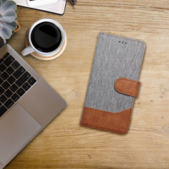 XIAOMI Redmi 13C Wallet Cases JEANS Elegant  Grey