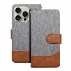 Apple iPhone 16 Plus Wallet Cases JEANS Elegant  Grey