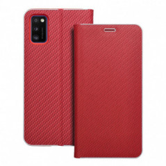 Samsung Galaxy A41 Wallet Cases LUNA Book Carbon Carbon Fibre, Elegant  Red