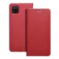 Samsung Galaxy A12 Wallet Cases LUNA Book Carbon Carbon Fibre, Elegant  Red