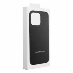 Samsung Galaxy S25 Case Leather Mag Cover Elegant  MagSAFE  Black