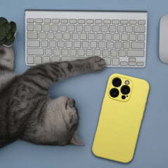 Apple iPhone 15 Pro Case Silicone 2mm Lemon