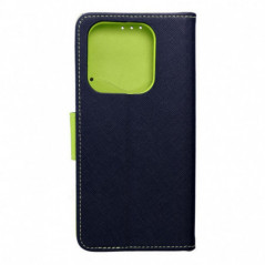 XIAOMI Redmi Note 14 4G Wallet case Fancy Book Navy / Lime