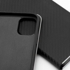 Apple iPhone 16e Wallet Cases LUNA Book Carbon Carbon Fibre, Elegant  Black