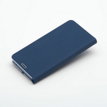 Apple iPhone 16e Wallet Cases LUNA Book Carbon Carbon Fibre, Elegant  Blue