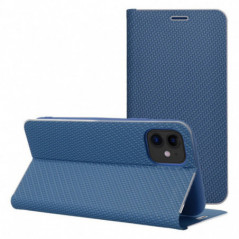 Apple iPhone 16e Wallet Cases LUNA Book Carbon Carbon Fibre, Elegant  Blue