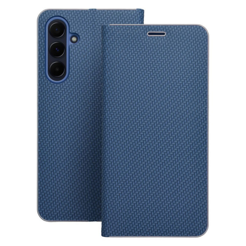 XIAOMI Redmi Note 14 Pro 4G Wallet Cases LUNA Book Carbon Carbon Fibre, Elegant  Blue