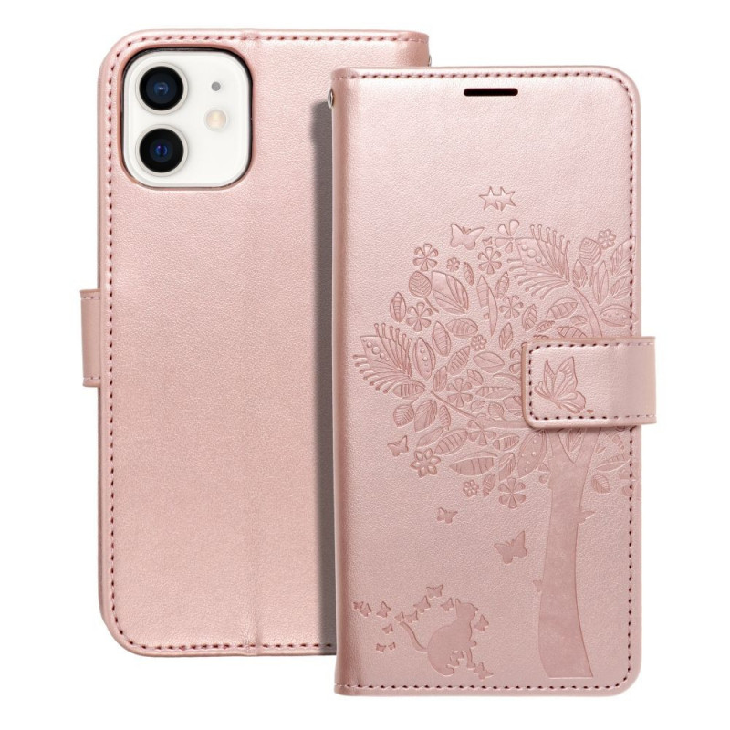 Apple iPhone 12 Pro Wallet Cases MEZZO Book Rose gold