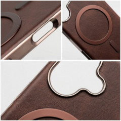 Apple iPhone 12 Pro Case Gentleman Mag Cover Elegant  MagSAFE  Brown