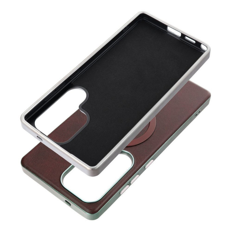 Samsung Galaxy S25 Ultra Case Gentleman Mag Cover Elegant  MagSAFE  Brown Samsung Galaxy S25 Ultra Case Gentleman Mag Cover Elegant  MagSAFE  Brown