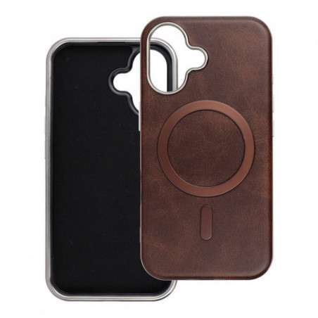 Apple iPhone 16e Case Gentleman Mag Cover Elegant  MagSAFE  Brown