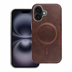 Apple iPhone 16 Case Gentleman Mag Cover Elegant  MagSAFE  Brown