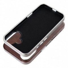 Apple iPhone 16 Pro Case Gentleman Mag Cover Elegant  MagSAFE  Brown