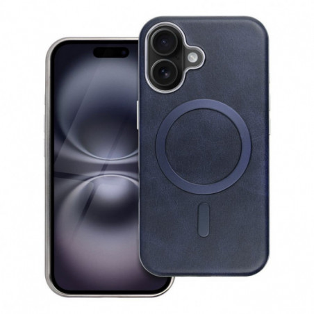 Apple iPhone 16 Case Gentleman Mag Cover Elegant  MagSAFE  Navy blue