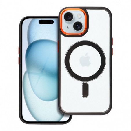 Apple iPhone 15 Case Color Edge Mag MagSAFE  Black