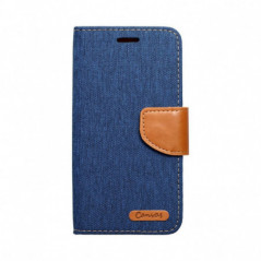 Apple iPhone 16 Pro Wallet Cases CANVAS Book Navy blue