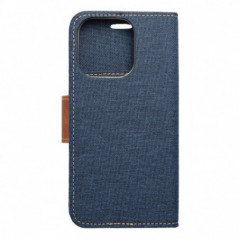 Apple iPhone 16 Pro Wallet Cases CANVAS Book Navy blue