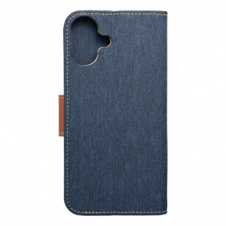 Apple iPhone 16 Plus Wallet Cases CANVAS Book Navy blue