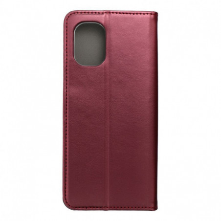 Motorola Moto G55 Wallet Cases Smart Magneto book Burgundy