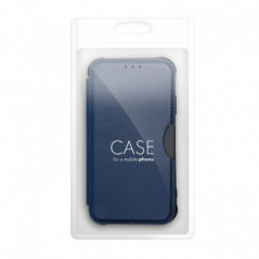Apple iPhone 16e Wallet Cases Razor Book Carbon Fibre, Carbon pattern  Blue