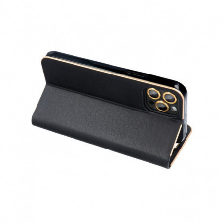XIAOMI Redmi Note 14 Pro 4G Wallet Cases LUNA Book Gold Elegant  Black