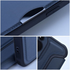 Samsung Galaxy A06 Wallet Cases Razor Book Carbon Fibre, Carbon pattern  Blue