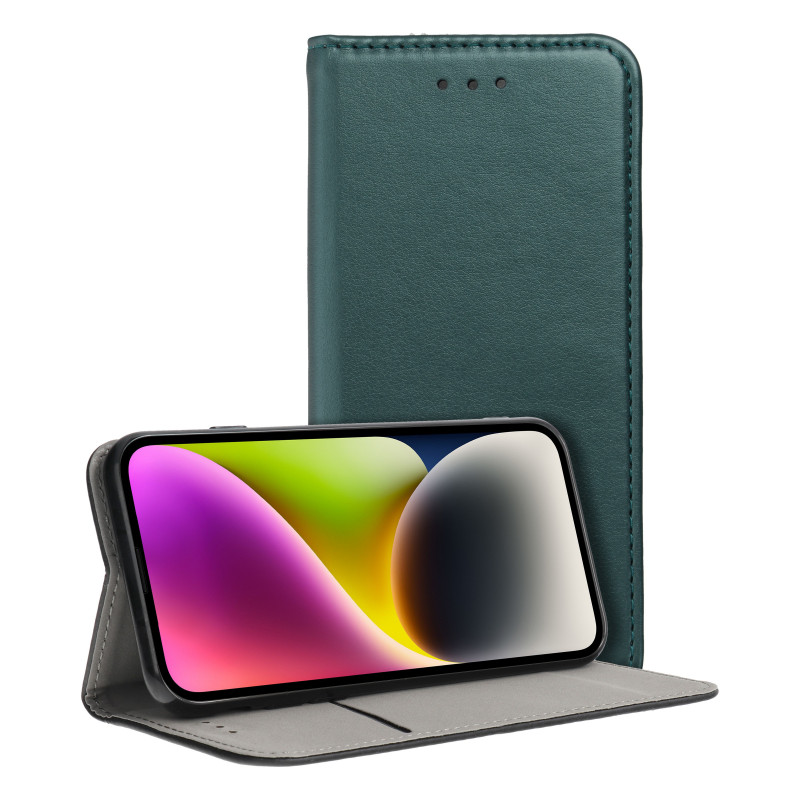 XIAOMI Redmi 15C Wallet Cases Smart Magneto book Dark green