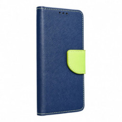 Motorola Moto G35 Wallet case Fancy Book Navy / Lime