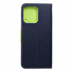Motorola Moto G75 Wallet case Fancy Book Navy / Lime