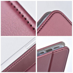 Samsung Galaxy M16 Wallet Cases Smart Magneto book Burgundy