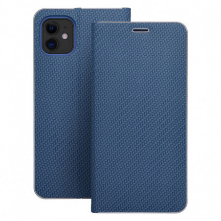 Apple iPhone 17 Wallet Cases LUNA Book Carbon Carbon Fibre, Elegant  Blue