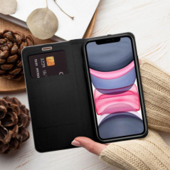 Apple iPhone 17 Pro Max Wallet Cases LUNA Book Carbon Carbon Fibre, Elegant  Black