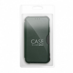 Apple iPhone 17 Pro Wallet Cases Razor Book Carbon Fibre, Carbon pattern  Dark green