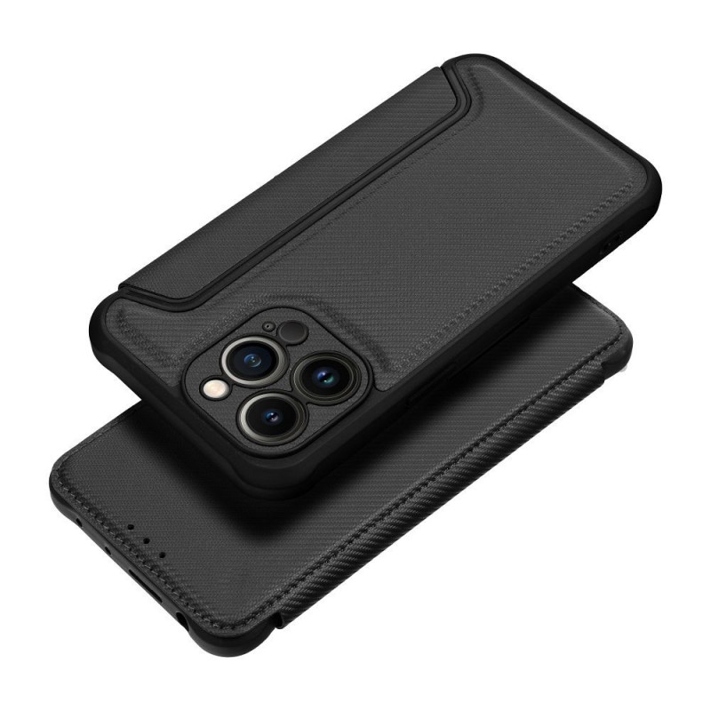 Apple iPhone 17 Pro Wallet Cases Razor Book Carbon Fibre, Carbon pattern Black Apple iPhone 17 Pro Wallet Cases Razor Book Carbon Fibre, Carbon pattern Black