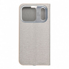 Apple iPhone 17 Pro Wallet Cases LUNA Book Gold Elegant  Silver