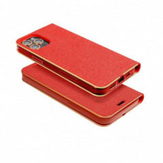 Apple iPhone 17 Pro Max Wallet Cases LUNA Book Gold Elegant  Red