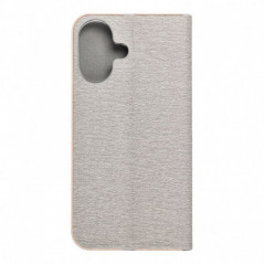 Apple iPhone 17 Wallet Cases LUNA Book Gold Elegant  Silver