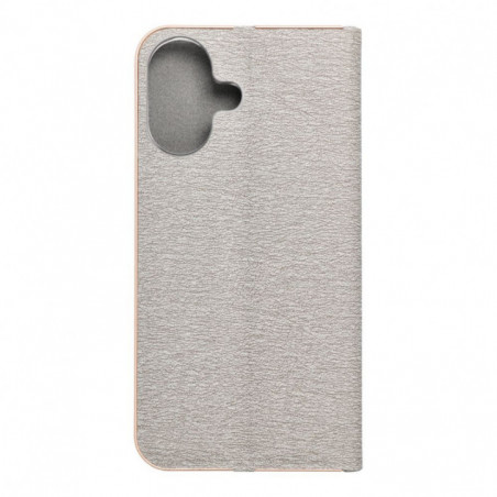 Apple iPhone 17 Wallet Cases LUNA Book Gold Elegant  Silver
