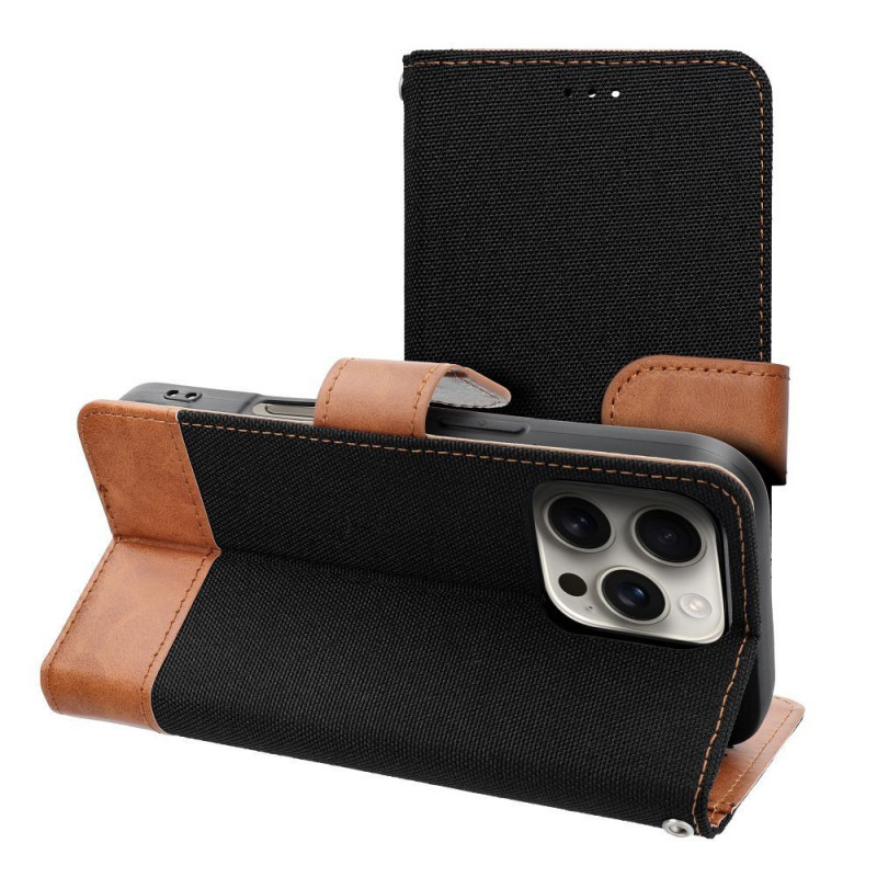 Apple iPhone 17 Pro Max Wallet Cases JEANS Elegant Black Apple iPhone 17 Pro Max Wallet Cases JEANS Elegant Black