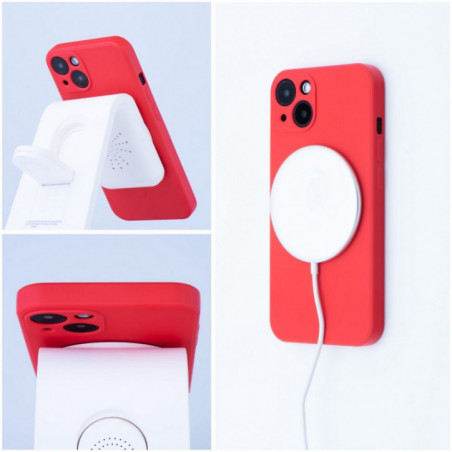 Apple iPhone 17 Pro Max Case Silicone Mag Cover MagSAFE  Red