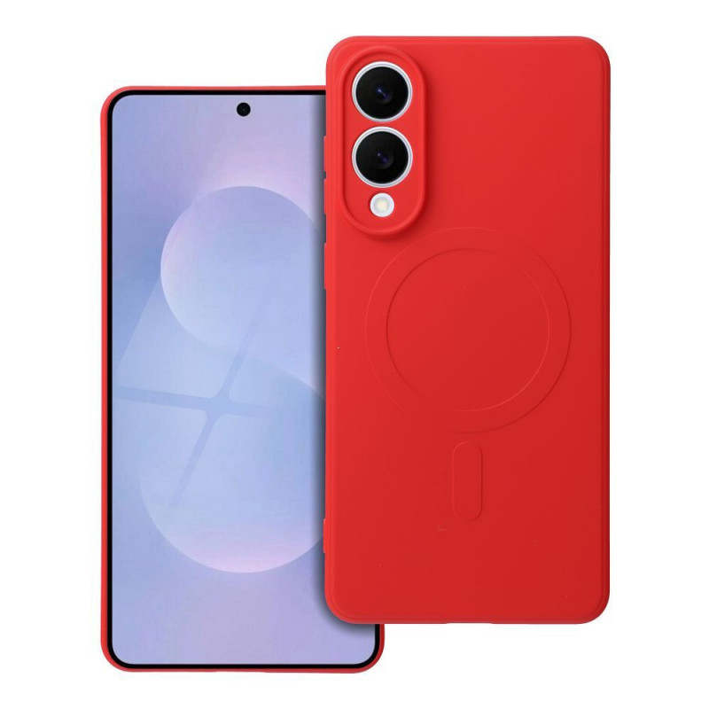 Samsung Galaxy S25 Edge Case Silicone Mag Cover MagSAFE  Red