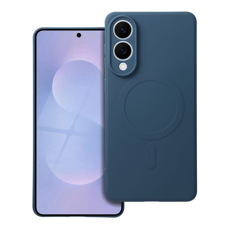 Samsung Galaxy S25 Edge Case Silicone Mag Cover MagSAFE  Blue