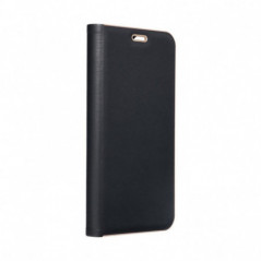 Samsung Galaxy S25 Edge Wallet Cases LUNA Book Gold Elegant  Black