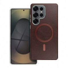 Samsung Galaxy S25 FE Case Gentleman Mag Cover Elegant  MagSAFE  Brown