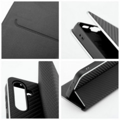 XIAOMI Redmi 15 4G Wallet Cases LUNA Book Carbon Carbon Fibre, Elegant  Black