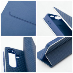 XIAOMI Redmi 15 4G Wallet Cases LUNA Book Carbon Carbon Fibre, Elegant  Blue