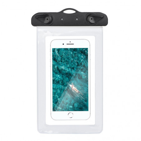Waterproof Phone Bag with Plastic Closure – White