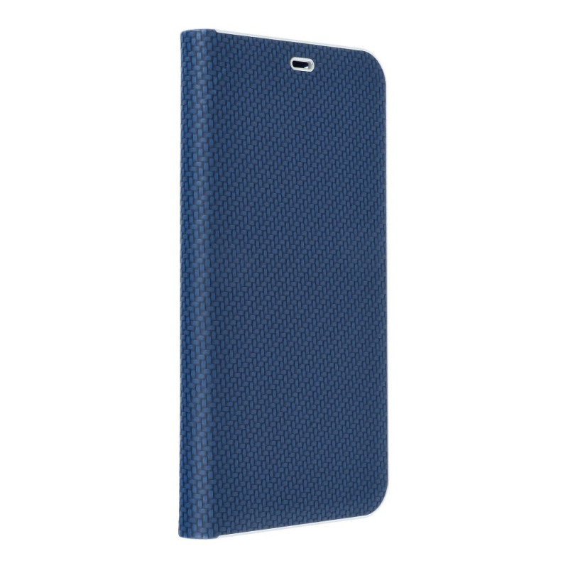 Samsung Galaxy A71 LTE Wallet Cases LUNA Book Carbon Carbon Fibre, Elegant  Blue 